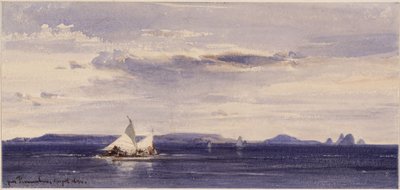 Blick vom Meer auf die Küste bei Pernambuco (Recife) von Eduard Hildebrandt