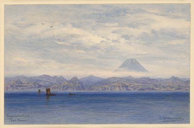 Japanische Küste mit dem Fuji-Yama von Eduard Hildebrandt