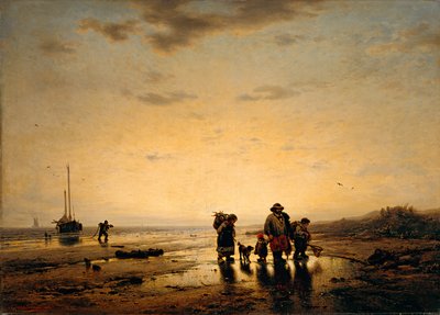 Strand im Abendlicht von Eduard Hildebrandt