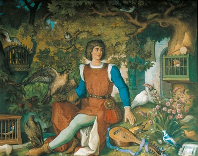 Porträt von Walther von der Vogelweide, aus der Tannhäuser-Saga von Eduard Ille