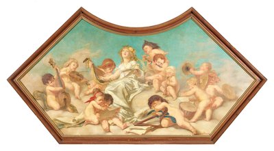 Teil eines Deckengemäldes (Allegorie der Musik - Heilige Cäcilie) von Eduard Theodor Ritter von Grützner