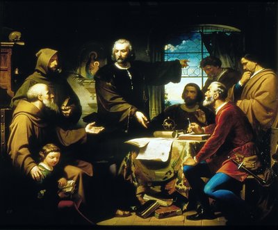 Christoph Kolumbus im Kloster La Rábida von Eduardo Cano