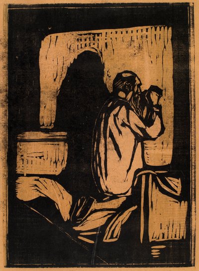 Betender alter Mann von Edvard Munch