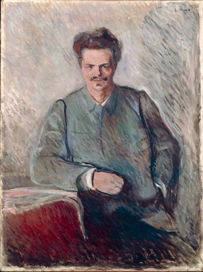Porträt von Johan August Strindberg von Edvard Munch