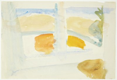 Blick durch ein Fenster auf einen Strand, Südfrankreich von Edvard Weie