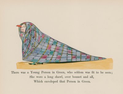 Es gab eine junge Person in Grün, die selten zu sehen war von Edward (after) Lear