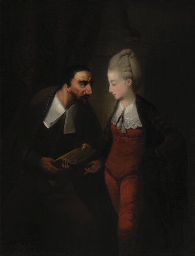 Portia und Shylock, aus Shakespeares 