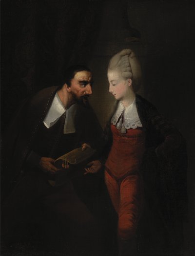 Portia und Shylock, aus Shakespeares "Der Kaufmann von Venedig", IV, i von Edward Alcock