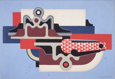 Abstraktes Design mit einem Klappmesser von Edward Alexander Wadsworth
