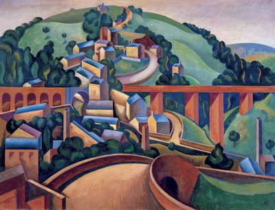 Buxton Village und Broadbottom, in der Nähe von Glossop von Edward Alexander Wadsworth