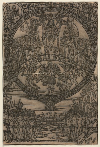 Das Jüngste Gericht in Anwesenheit der Heiligen und des Erzengels Michael von Edward Burne Jones