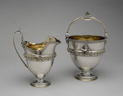Sahnekrug und Zuckerbehälter, ca. 1865-1869 (Silber und Silber vergoldet) von Edward Chandler Moore