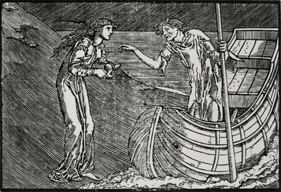 Charons Gebühr von Edward Coley (after) Burne Jones