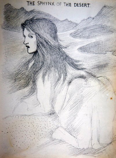 Sphinx der Wüste von Edward Coley Burne Jones