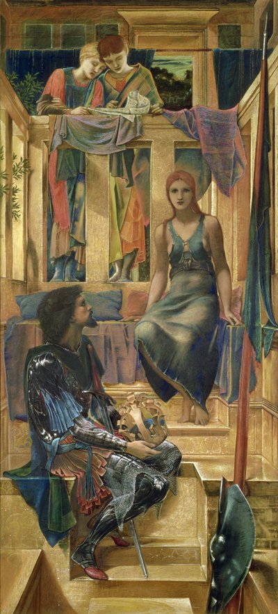 König Cophetua und das Bettlermädchen - Kartonstudie, 1883 von Edward Burne Jones