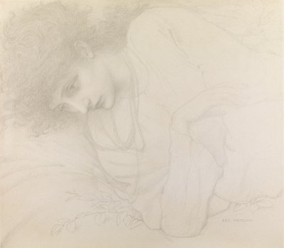 Studie von Mary Cassavetti von Edward Burne Jones