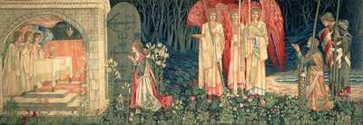 Die Erreichung; Die Vision des Heiligen Grals für Sir Galahad, Sir Bors und Sir Percival, aus der Serie 