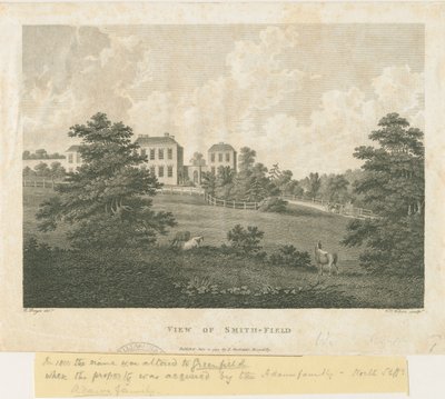 Wolstanton - Ansicht von Smith-Field (Gravur) von Edward Dayes