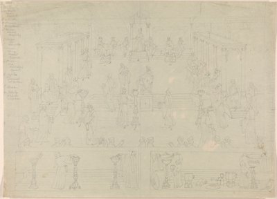 Entwurf für römischen Regierungssaal (?) von Edward Francis Burney