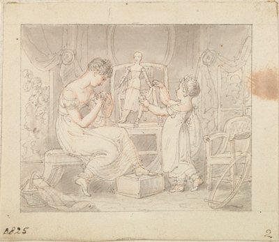 Illustration für Die neue Puppe: Nähen von Puppenkleidern von Edward Francis Burney