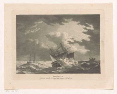 Schiffe in einem Sturm auf See von Edward Hedges