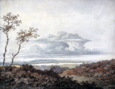 Landschaft mit späteren Wolkenstudien von Luke Howard, ca. 1808-11 von Edward Kennion
