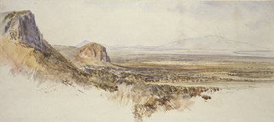 Fernsicht auf Borghetto und Partenico, Sizilien, 1847 von Edward Lear