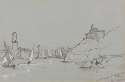 Eingang zum Hafen von Marseille von Edward Lear