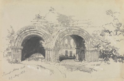 Furness Abbey Ost, 29. August 1836 von Edward Lear