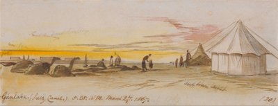 Gantara (Suezkanal), 5:25 Uhr, 27. März 1867 von Edward Lear