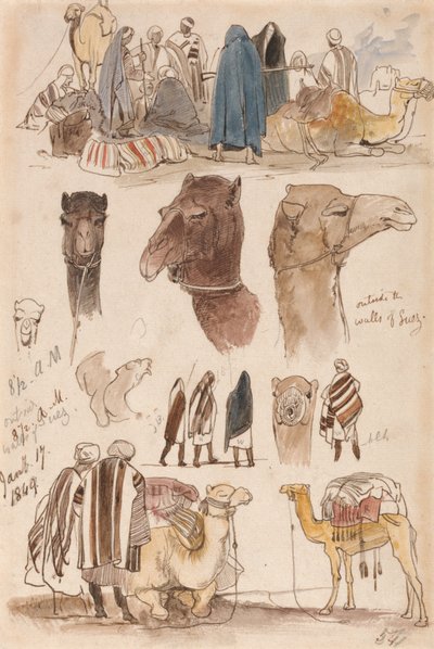 Vor den Mauern von Suez, 8:30 Uhr, 17. Januar 1849 von Edward Lear
