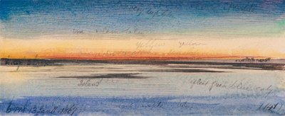 Sonnenuntergang entlang des Nils von Edward Lear