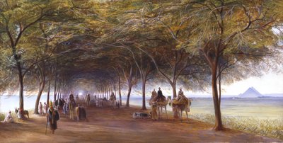 Der Weg zu den Pyramiden von Gizeh, ca. 1873 von Edward Lear