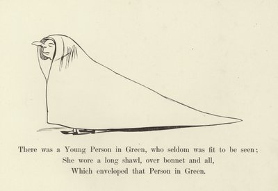 Es war eine junge Person in Grün, die selten zu sehen war von Edward Lear