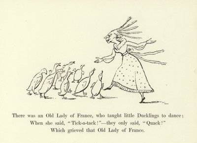 Es war eine alte Dame aus Frankreich, die kleinen Enten das Tanzen beibrachte von Edward Lear