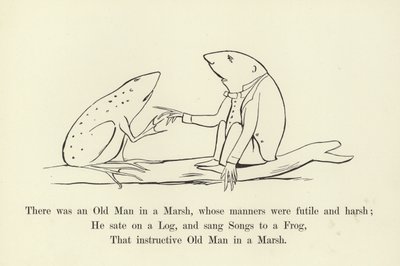 Es war ein alter Mann in einem Sumpf, dessen Manieren sinnlos und hart waren von Edward Lear
