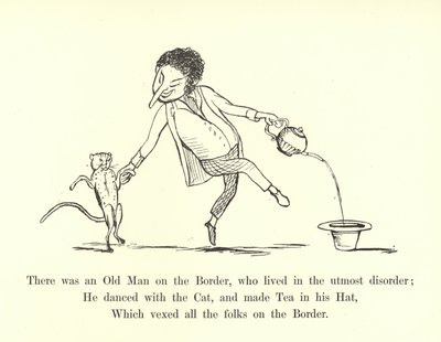 Es war ein alter Mann an der Grenze, der in größter Unordnung lebte von Edward Lear
