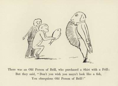 Es war eine alte Person von Brill, die ein Hemd mit Rüschen kaufte von Edward Lear
