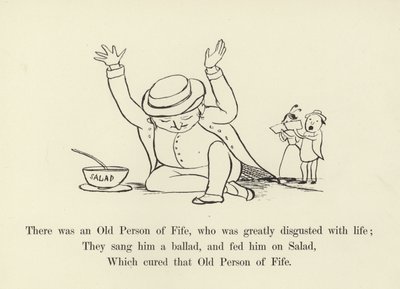 Es war eine alte Person aus Fife, die vom Leben sehr angewidert war von Edward Lear