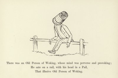Es war eine alte Person aus Woking, deren Geist pervers und provokant war von Edward Lear