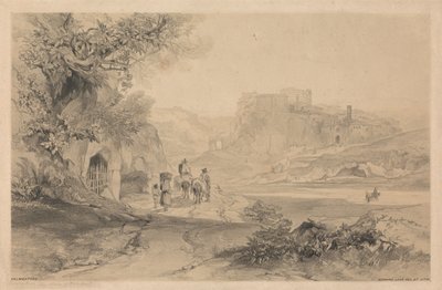 Valmontone, aus Ansichten von Rom und seiner Umgebung, 1841 von Edward Lear