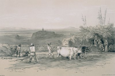 Ansichten von Rom und seiner Umgebung: Roiate, eine Stadt in der Nähe von Subiaco von Edward Lear