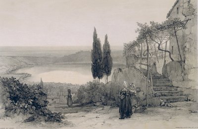 Ansichten von Rom und seiner Umgebung: See von Nemi von Edward Lear