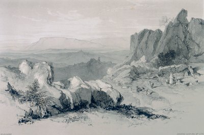 Ansichten von Rom und seiner Umgebung: Blick auf Olevano von Edward Lear