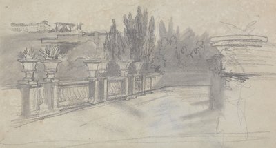 Villa Torlonia, ehemals Villa Conti, Frascati von Edward Lear