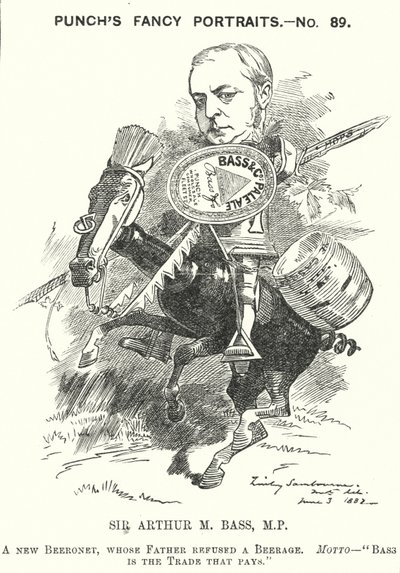 Karikatur: Sir Michael Arthur Bass von Edward Linley (after) Sambourne