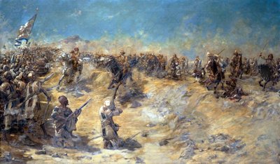 Angriff der 21. Lanzenreiter in der Schlacht von Omdurman am 2. September 1898, 1899 von Edward Matthew Hale