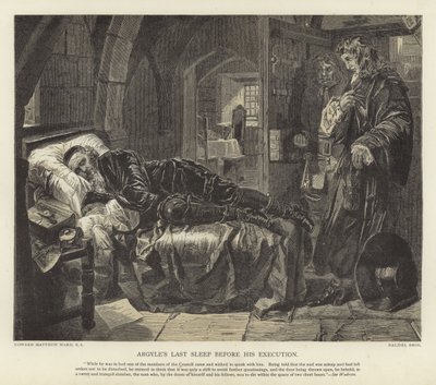 Argyles letzter Schlaf vor seiner Hinrichtung von Edward Matthew Ward