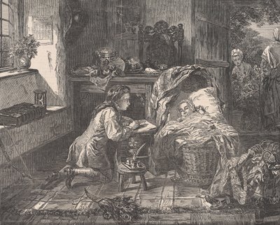 Benjamin Wests erster Versuch in der Kunst, aus Illustrated London News, 12. Mai 1849 von Edward Matthew Ward