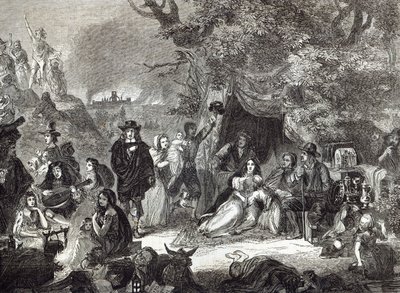 Highgate Fields während des Großen Brandes von London im Jahr 1666 von Edward Matthew Ward